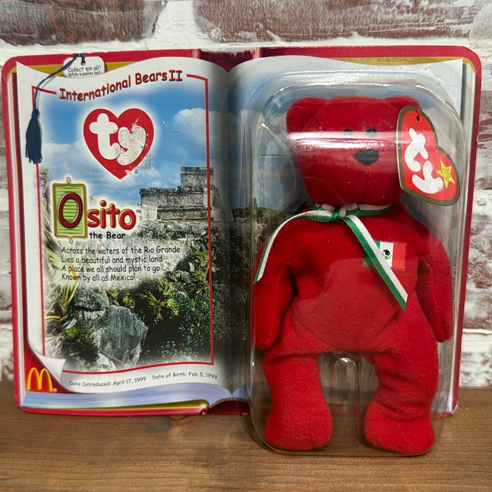 TY Beanie Baby Osito the Bear McDonalds 2000 In Pack